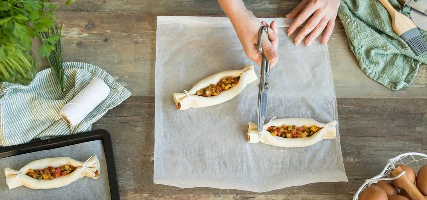 Hojaldre relleno de verduras