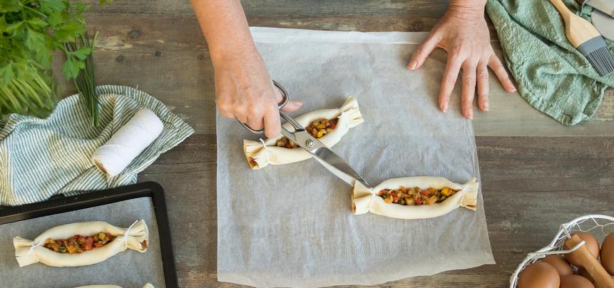Hojaldre relleno de verduras