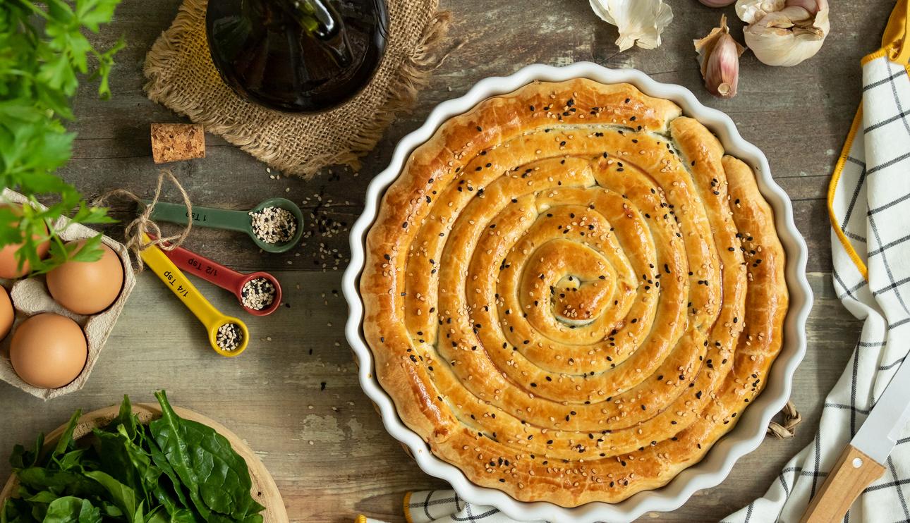 Hojaldre de salmón y espinacas