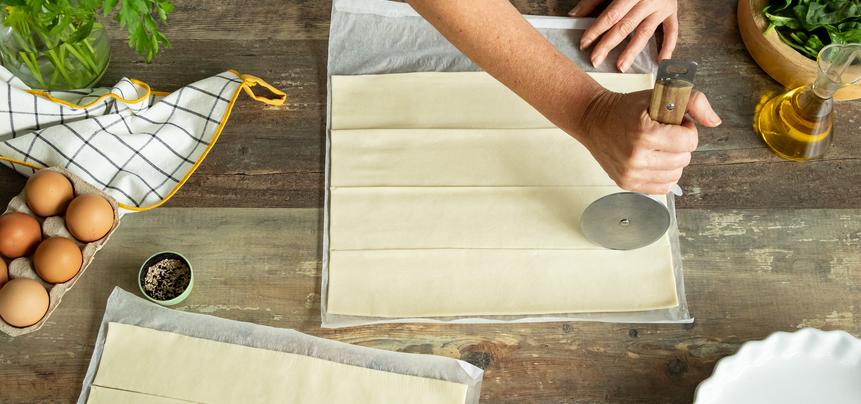 Hojaldre de salmón y espinacas