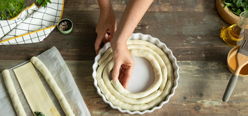 Hojaldre de salmón y espinacas