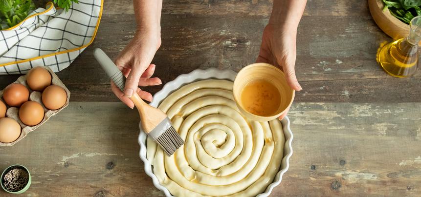 Hojaldre de salmón y espinacas