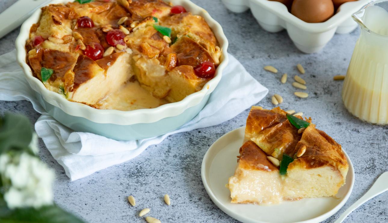 Pudin de roscón de reyes