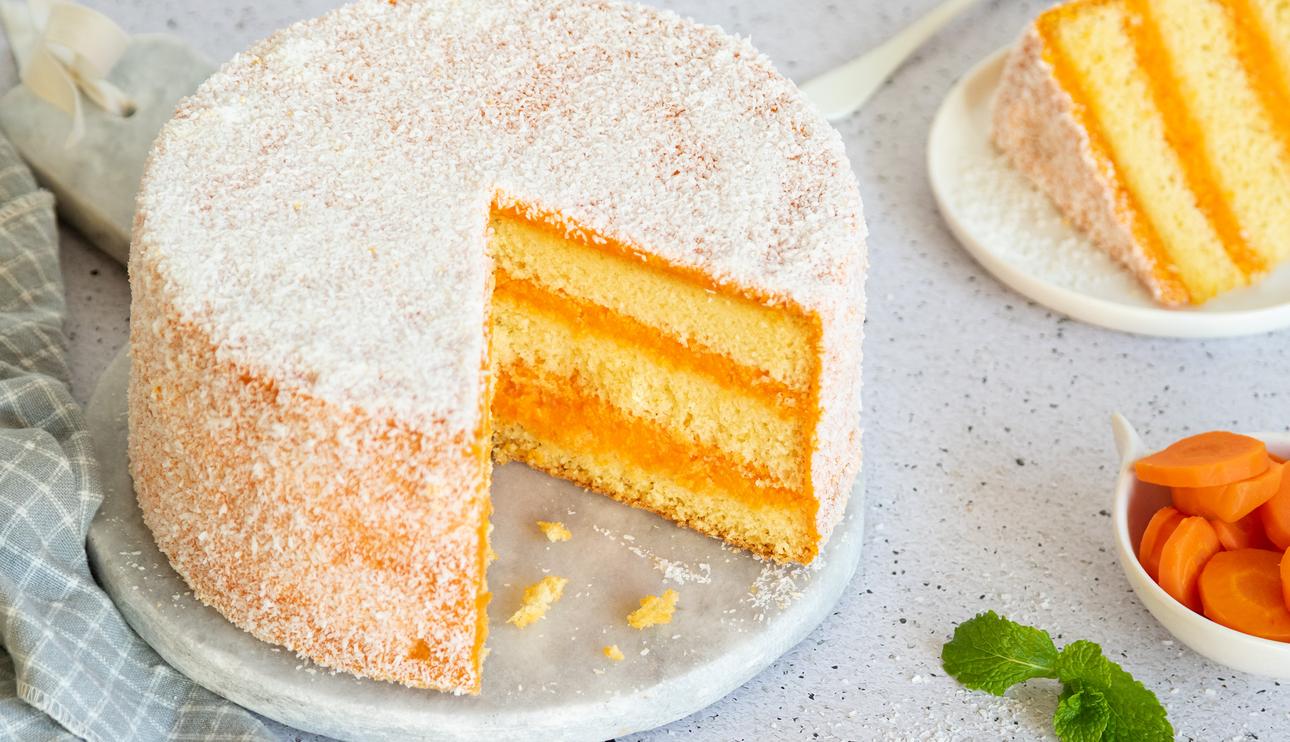 Tarta de zanahoria y coco