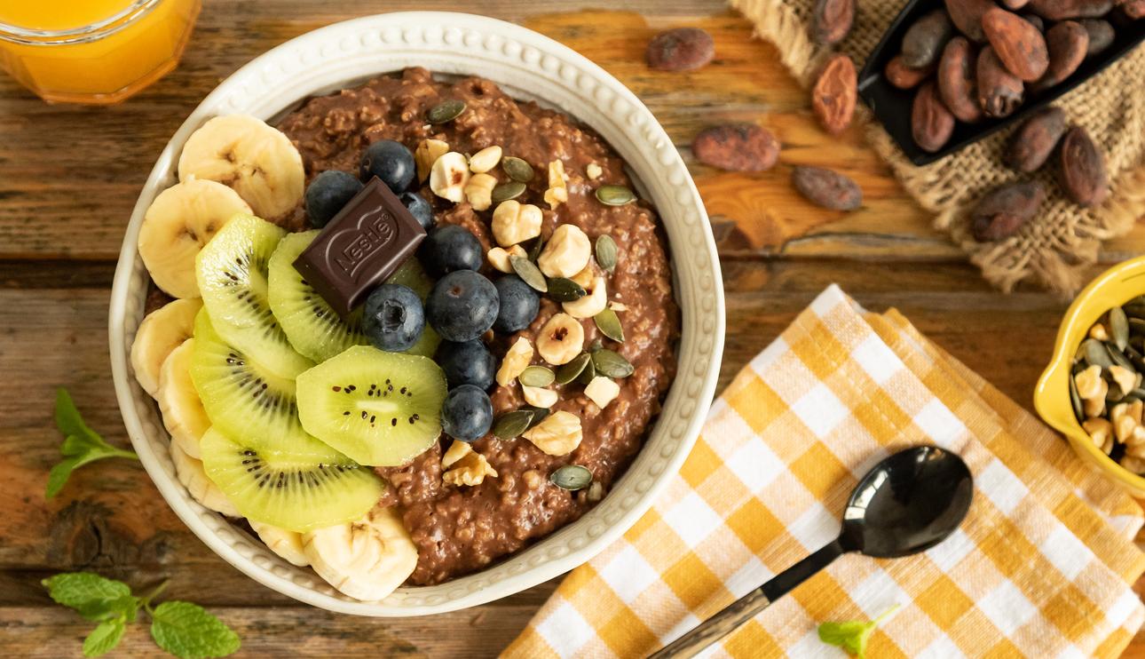 Porridge de avena con cacao