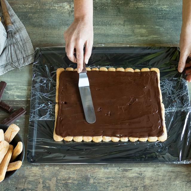 Pionono de chocolate y stracciatella sin horno