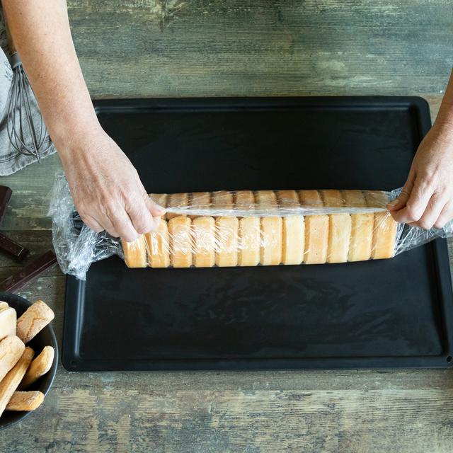 Pionono de chocolate y stracciatella sin horno