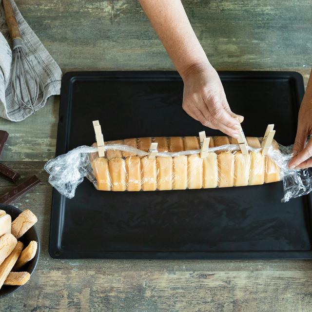 Pionono de chocolate y stracciatella sin horno