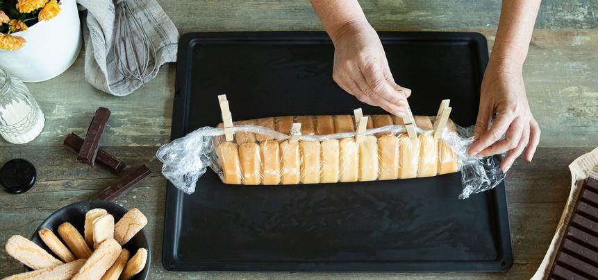 Pionono de chocolate y stracciatella sin horno