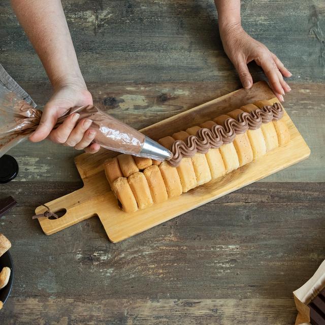 Pionono de chocolate y stracciatella sin horno
