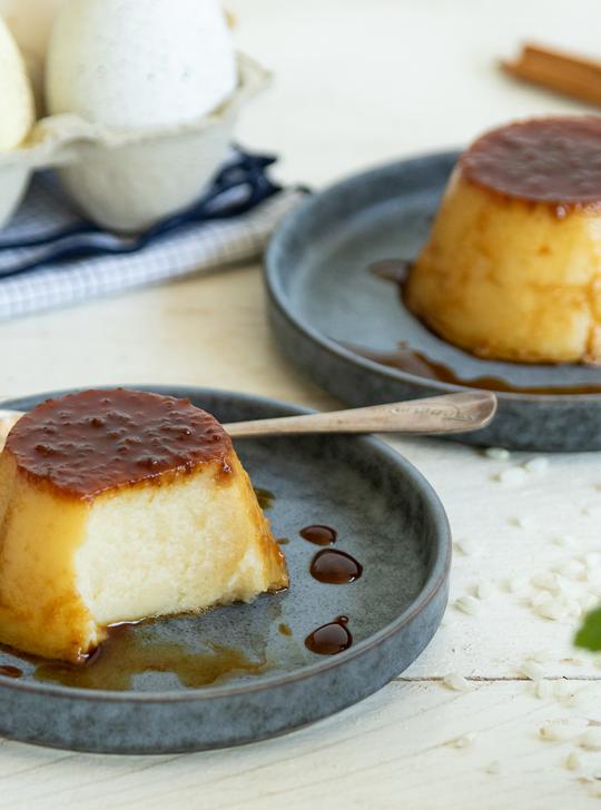Flan de arroz con leche