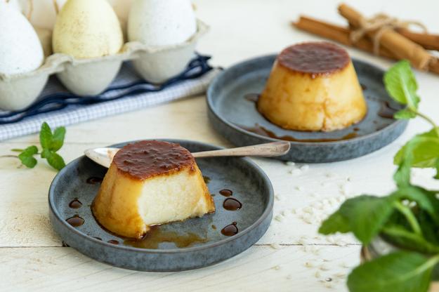Flan de arroz con leche