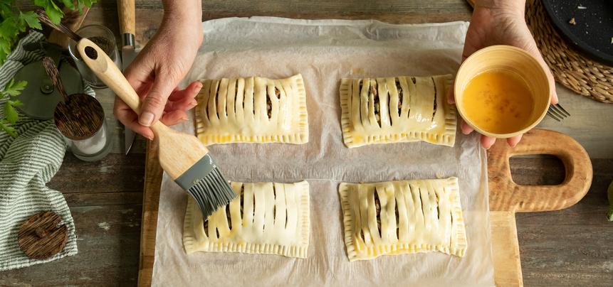 Hojaldre de berenjenas y carne picada