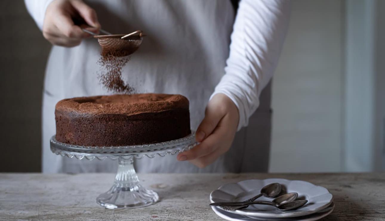 Pastel de chocolate con mantequilla salada en Thermomix®(TM6, TM5, TM31)