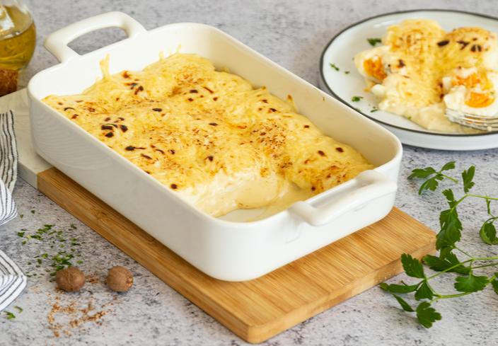 Huevos bechamel