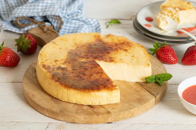 Tarta de queso y limón en freidora de aire