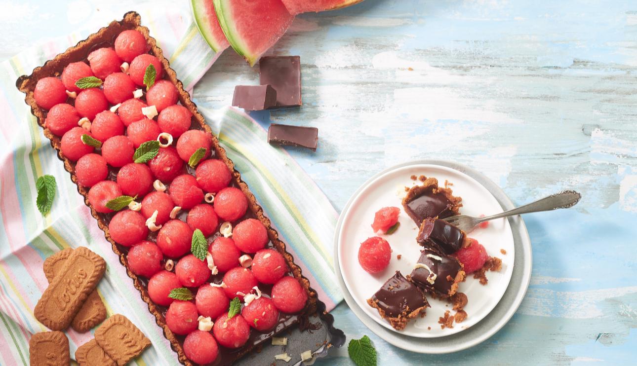 Tarta de chocolate y sandía con Thermomix®(TM6, TM5, TM31)