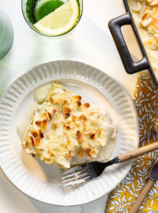 Canelones veganos de Chick'n Style Filet Pieces