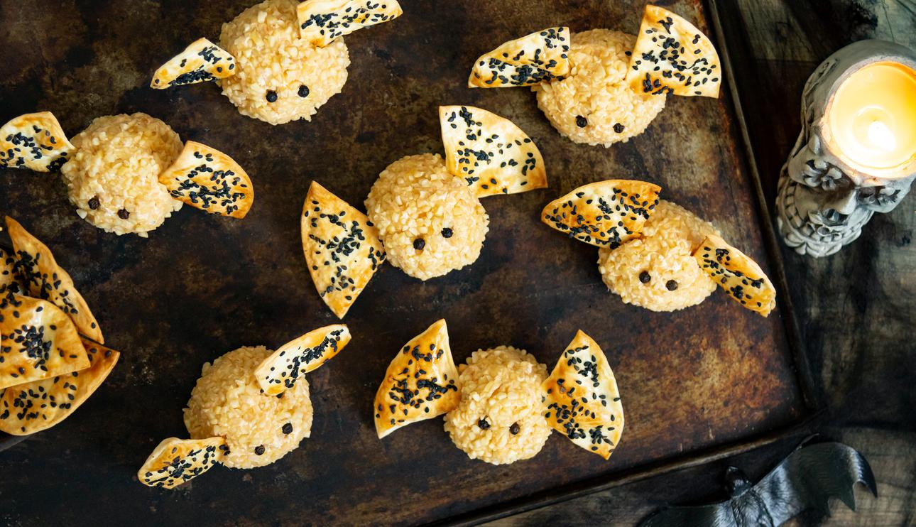 Murciélagos de queso para Halloween