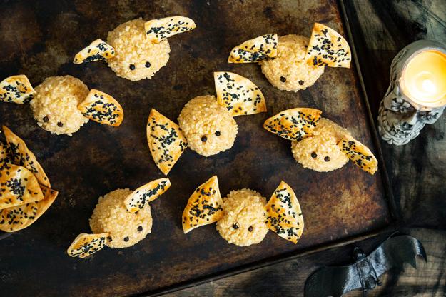Murciélagos de queso para Halloween