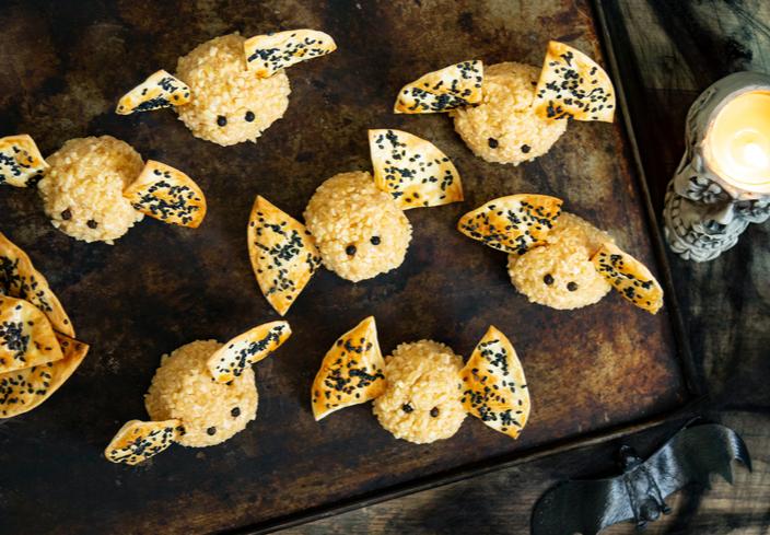 Murciélagos de queso para Halloween