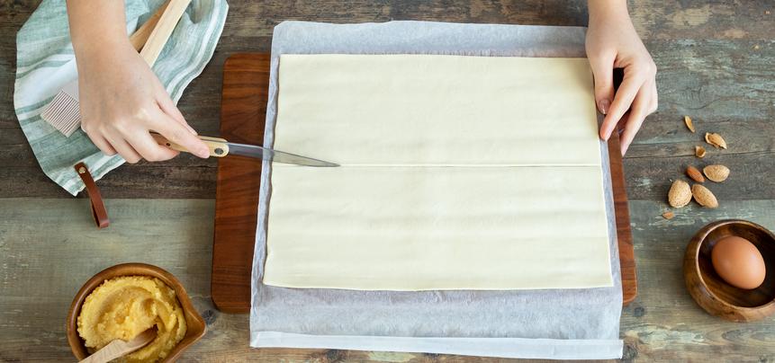 Hojaldre relleno de crema franchipana