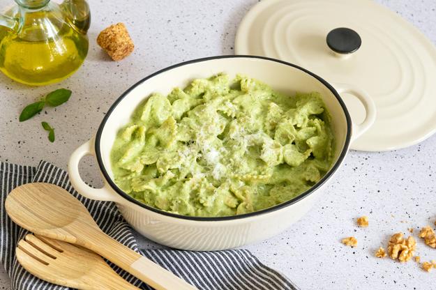 Farfalle al pesto de brócoli