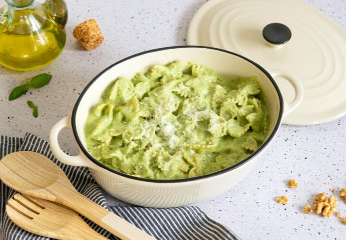 Farfalle al pesto de brócoli