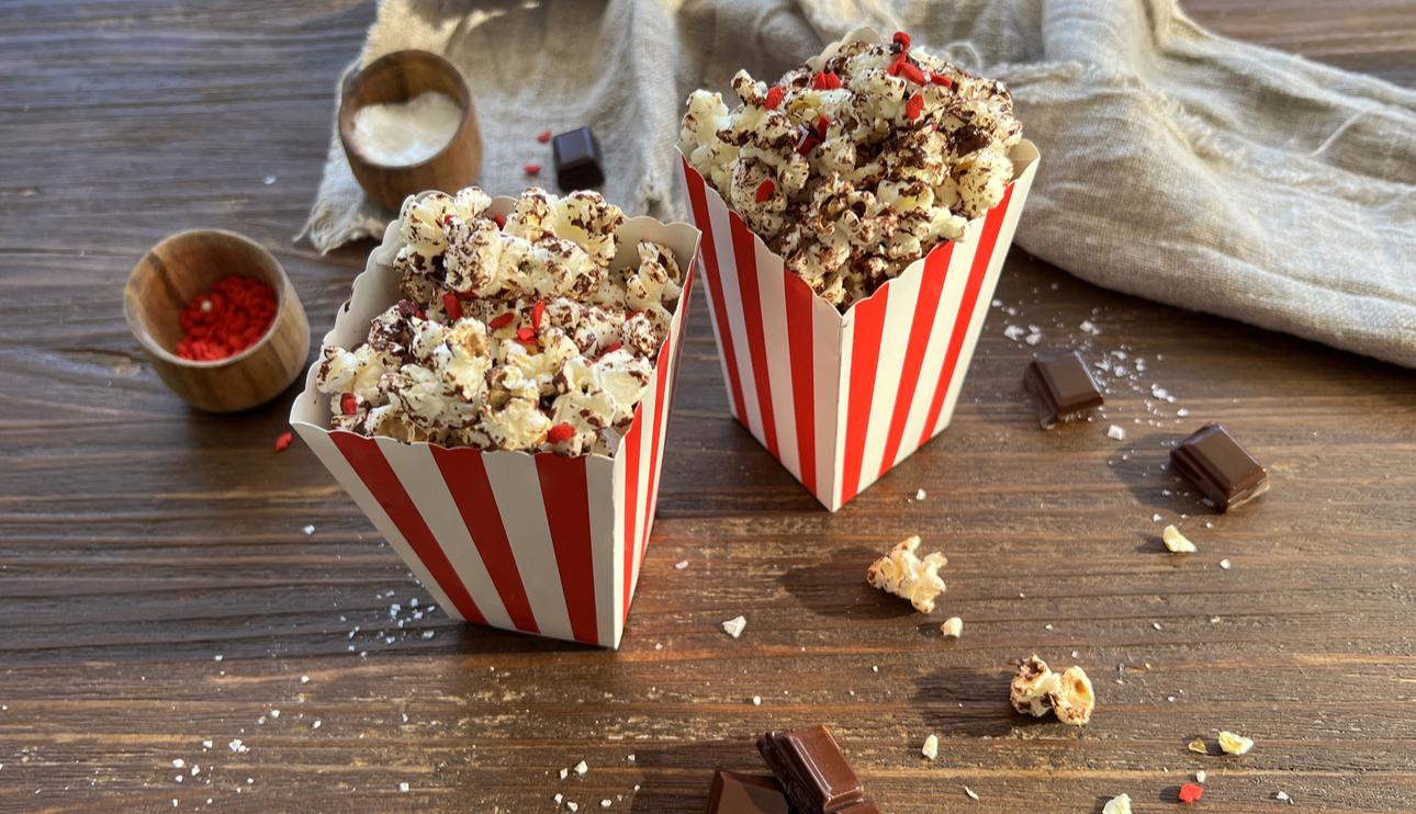 Palomitas de chocolate para San Valentín