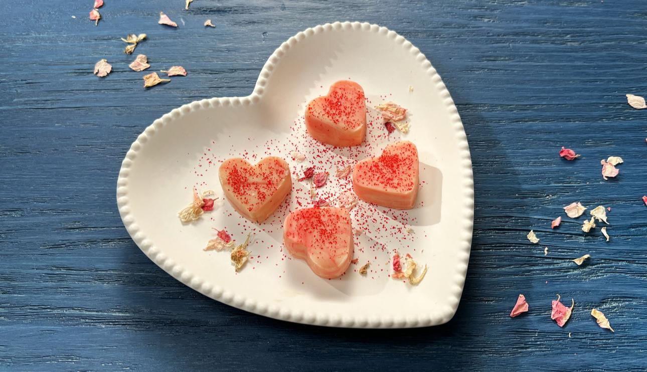 Corazones de chocolate fudge para San Valentín