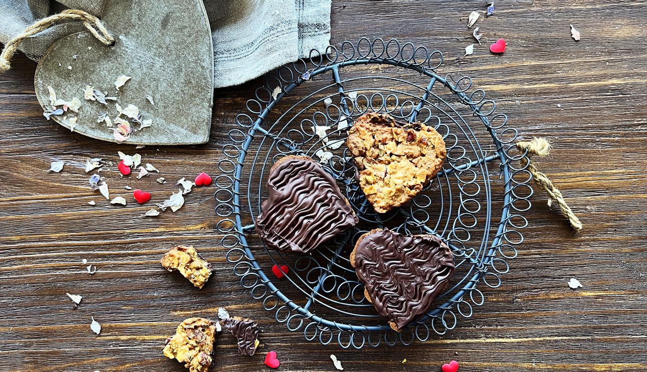 Galletas de avena y chocolate con frutos secos
