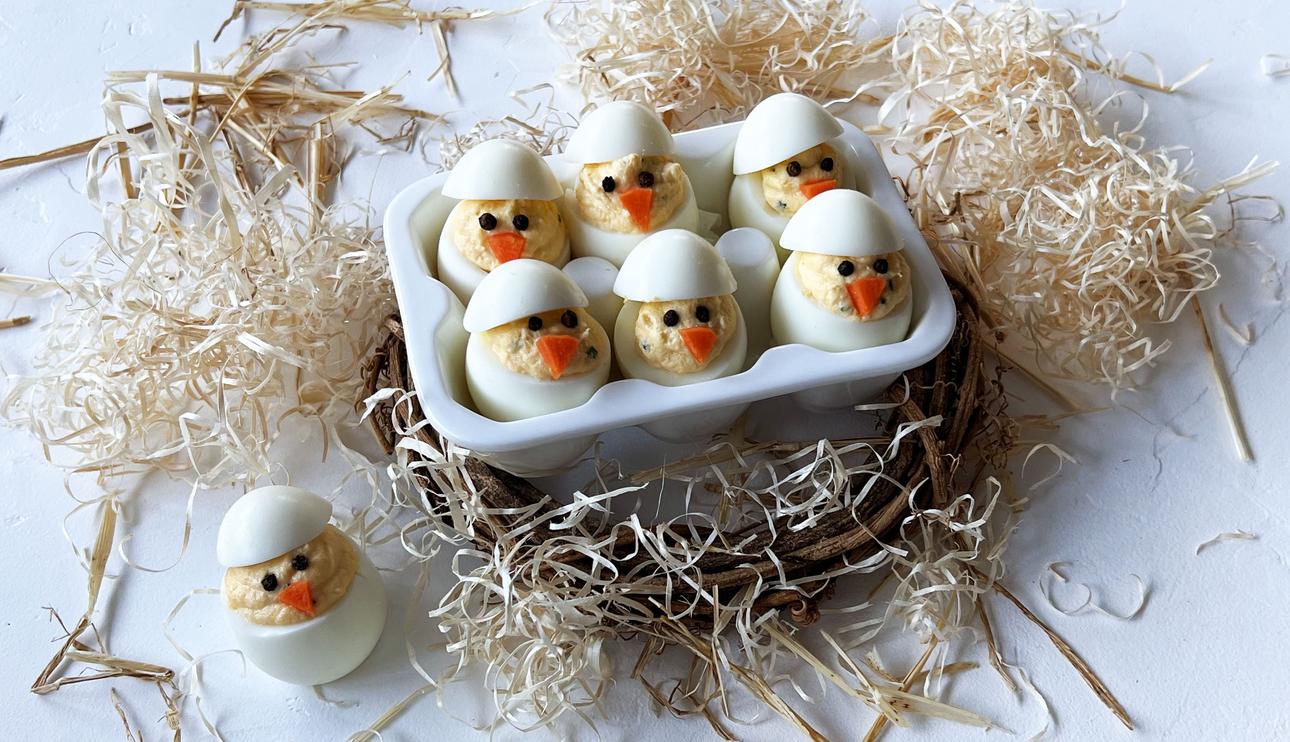 Huevos rellenos de bacalao