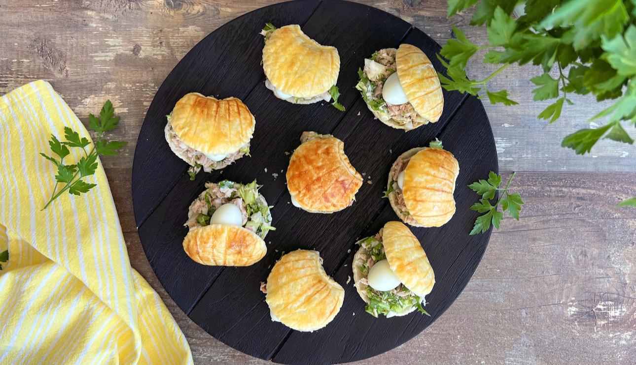Conchas de hojaldre y atún
