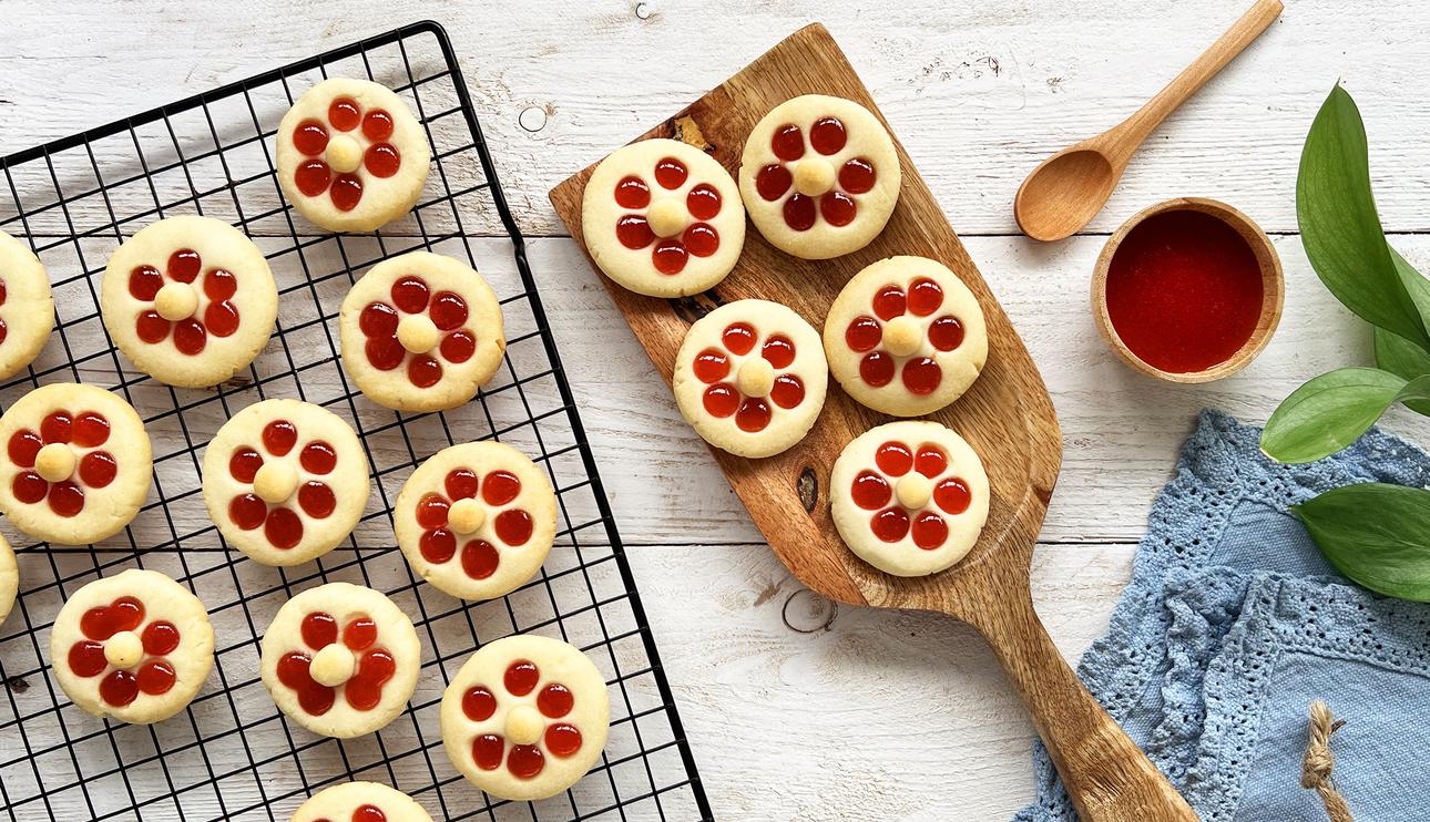 Galletas flor de leche condensada