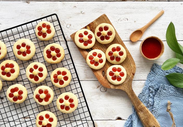 Galletas flor de leche condensada