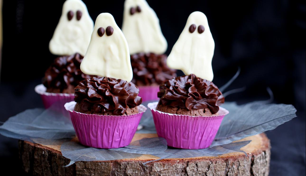 Cupcakes fantasma para halloween