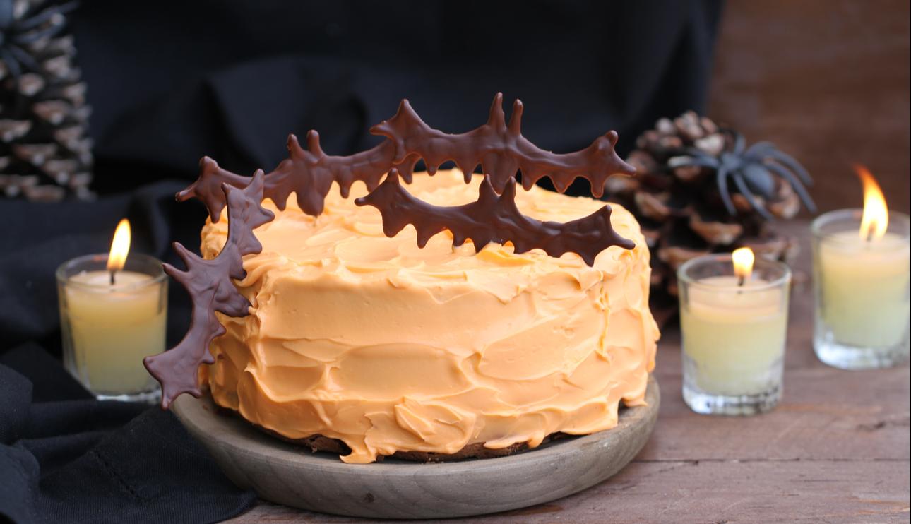 Tarta murciélago para halloween