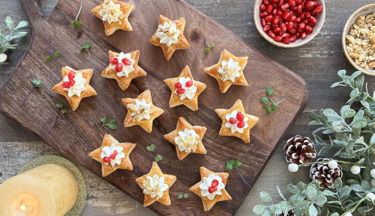 Mini volovanes salados para Navidad