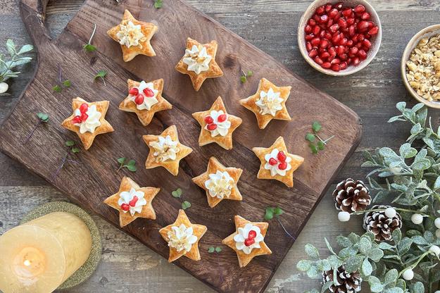 Mini volovanes salados para Navidad