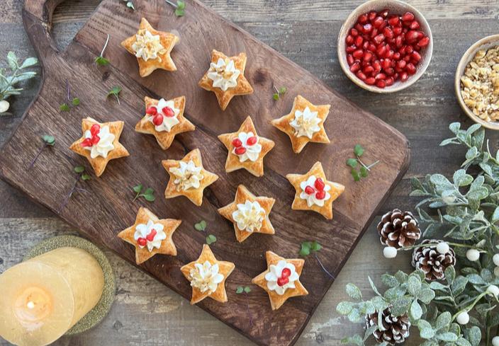 Mini volovanes salados para Navidad