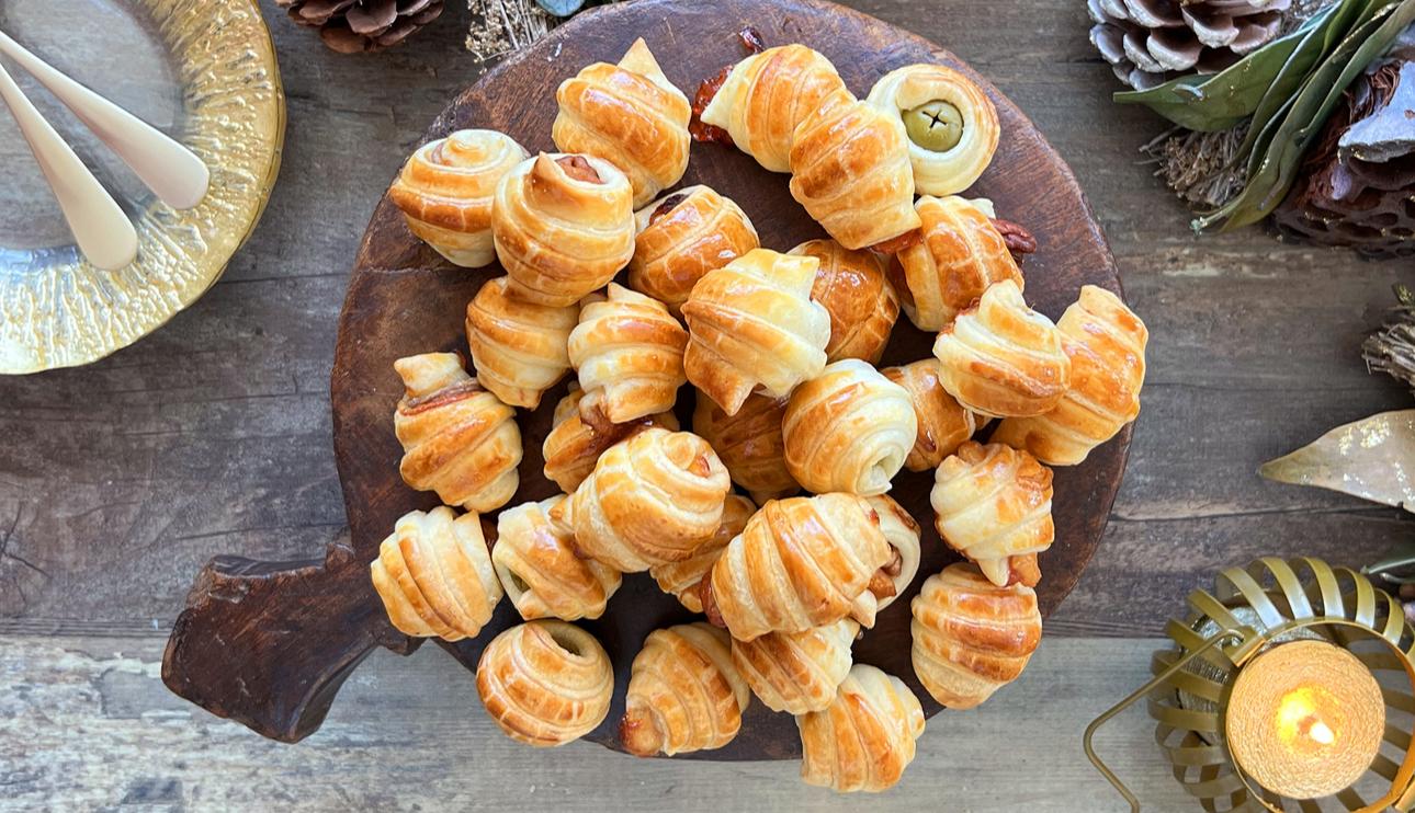 Mini croissants rellenos