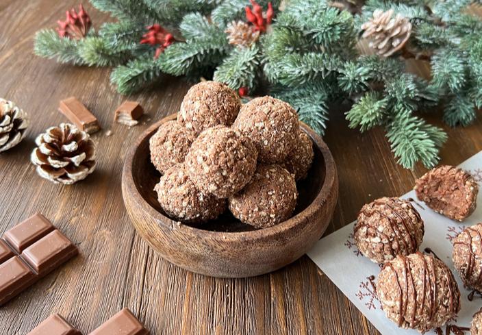 Trufas de chocolate con leche y Kit Kat