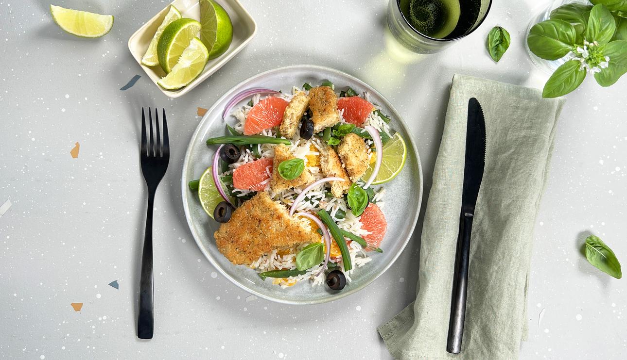 Ensalada de arroz y cítricos con Marine-Style Filet
