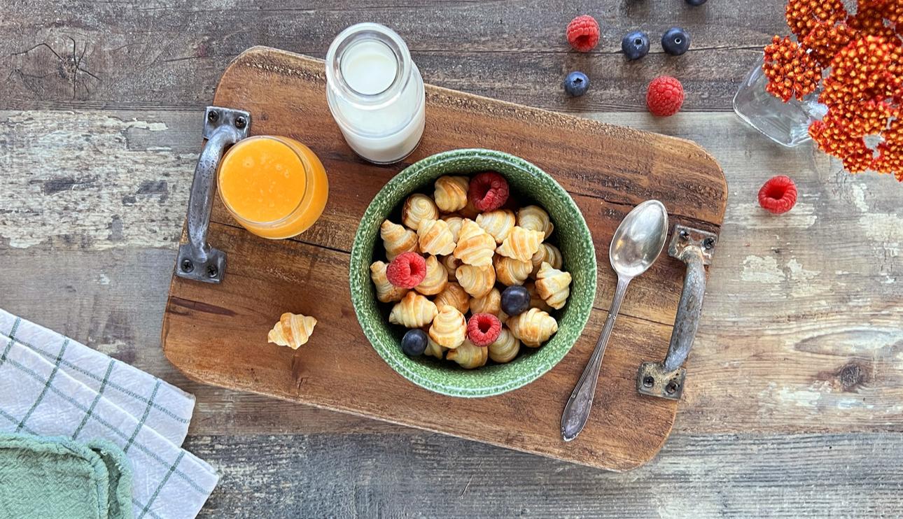 Cereales de mini croissants
