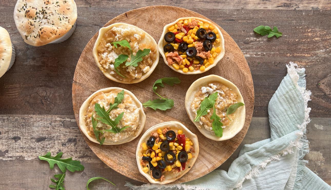 Minipizzas al revés