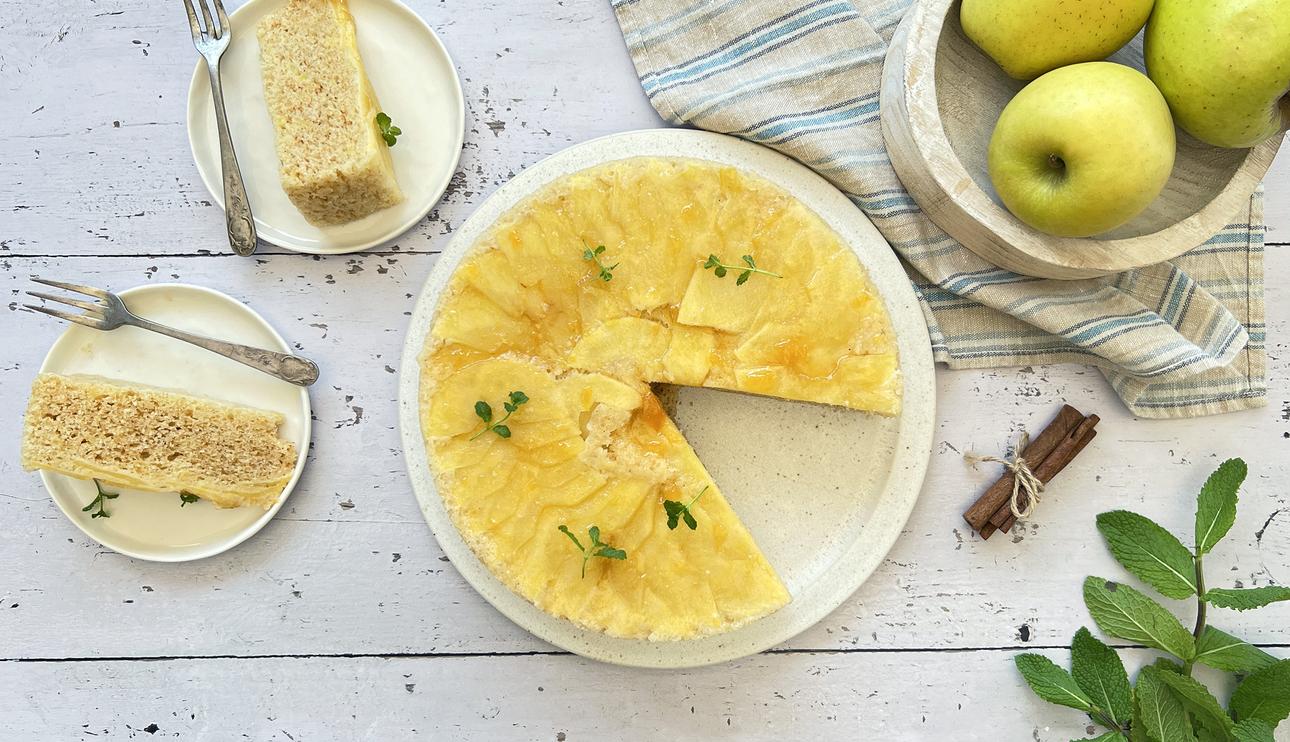 Bizcocho de manzana al microondas