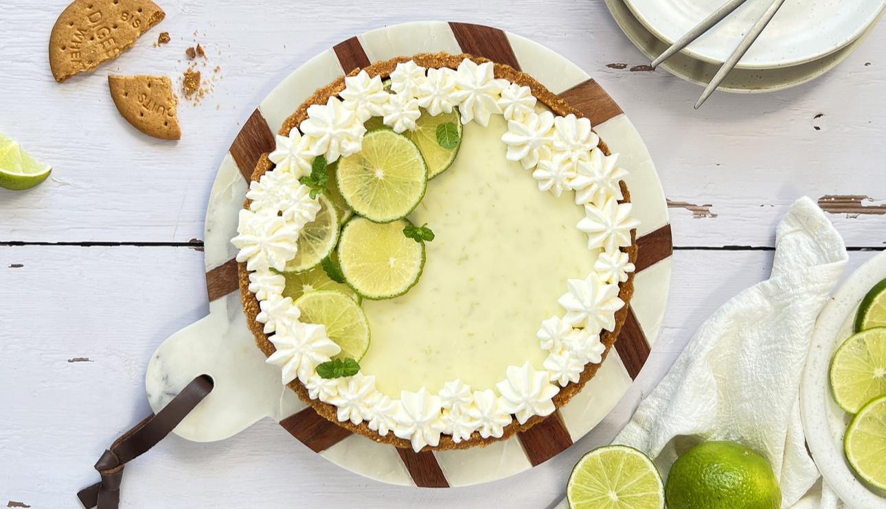 Key Lime Pie (fácil y sin horno)