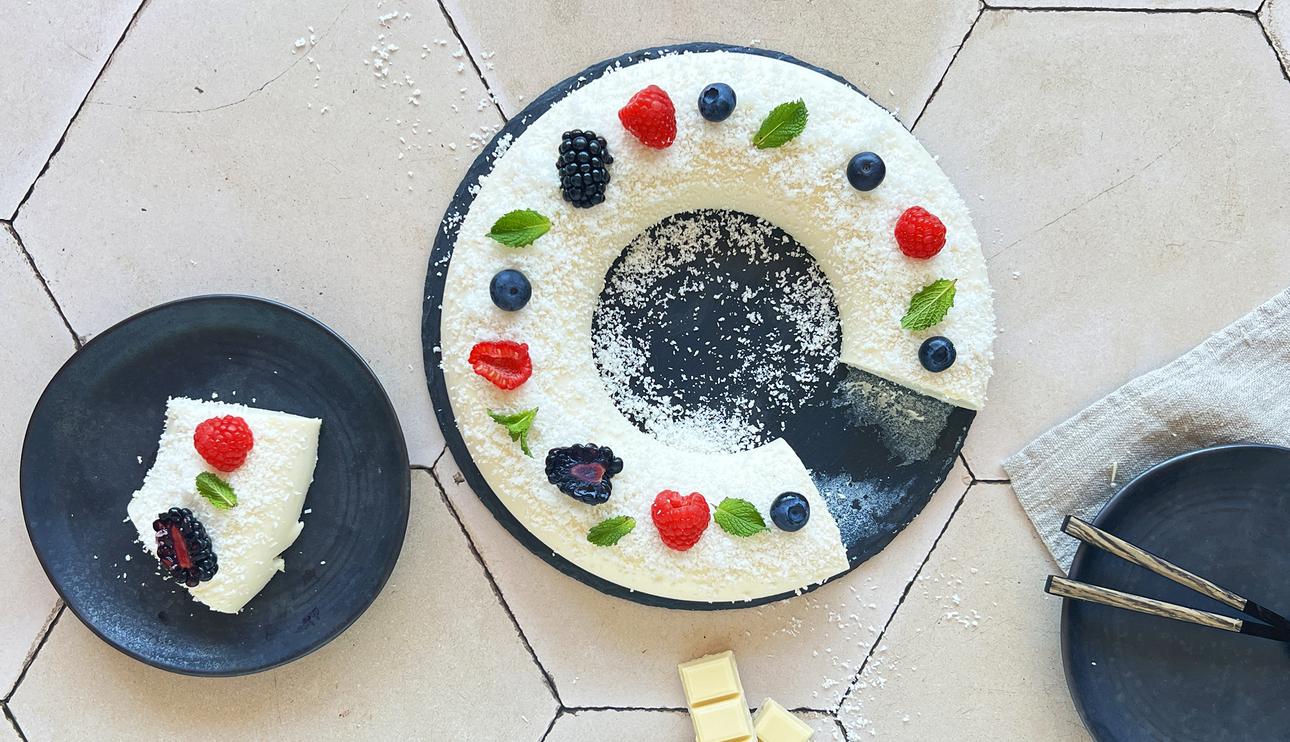 Postre fácil de chocolate blanco y coco