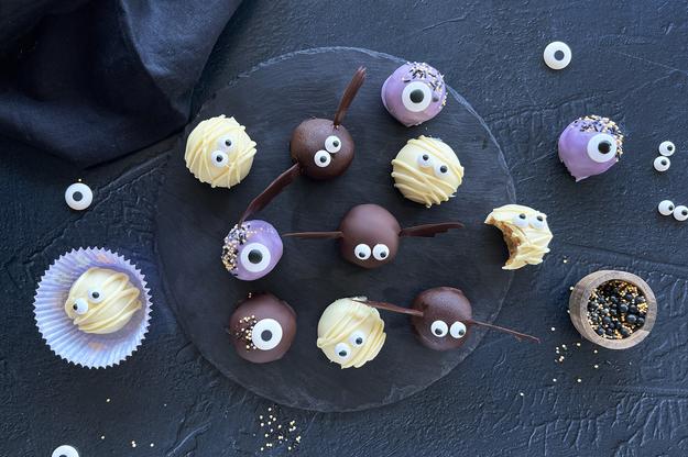 Trufas de calabaza y chocolate monstruosas