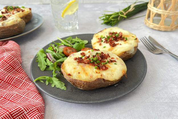 Patatas rellenas en freidora de aire